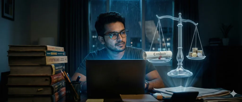 Indian IT professional weighing the cost versus benefit of technical certifications